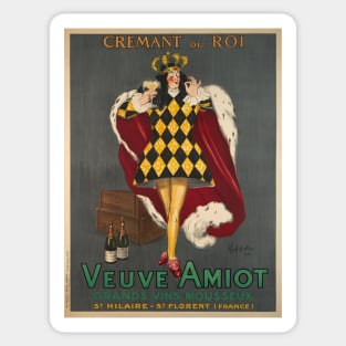 Leonetto CAPPIELLO Poster Crémant du Roi, Veuve Amiot, grands vins mousseux Sticker